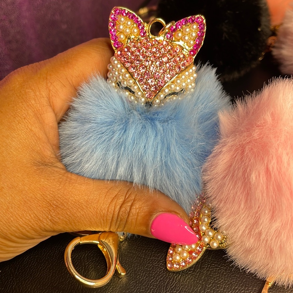 Kitty Cat bling bling keychain with Rhinestones